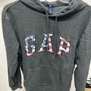 GAP Charcoal Hoodie with Flag Logo